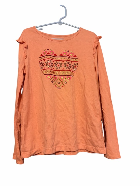 365Kids Other - 365 KIDS Coral Long Sleeve Heart Graphic Tee - Girls Size 10